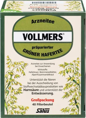 Produktbild von Salus VOLLMERS Grüner Hafertee Filterbeutel, 40 St. Filterbeutel
