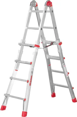 Zdjęcie produktu dla Drabina aluminiowa teleskopowa 8+8 stopni 150kg 130 cm