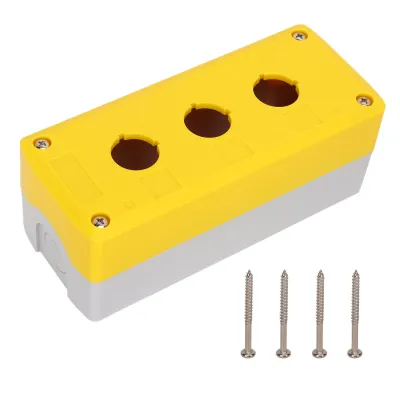 Imagen del producto de Caja con botón pulsador, caja con tres botones, caja con interruptor de botón, caja de control con interruptor de botón, caja con botón pulsador impermeable, estación de control con interruptor de botón