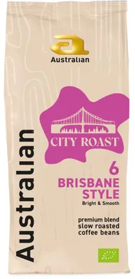 Obrázek produktu pro Zrnková káva Australian City Roast Brisbane Style 400 g – Aromatická, středně pražená káva, ideální pro espresso a filtrovanou kávu