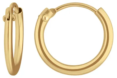 Paar-Creolen-rund-klein-und-fein-aus-585-Gelbgold-11x1-3mm