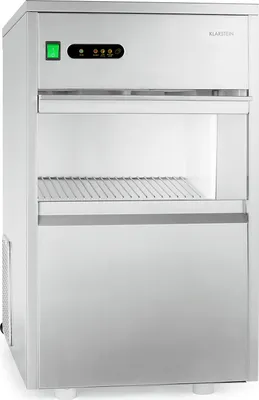 Produktbild von Klarstein Eiswürfelmaschine, Profi Ice Maker, Eiswürfelbereiter für Klare Eiswürfel, Eiswürfelmaschine für Gastro & Zuhause, Leise Eiswürfelmaschine Groß mit Eiswürfelbehälter, 160W, 25kg/Tag, Silber