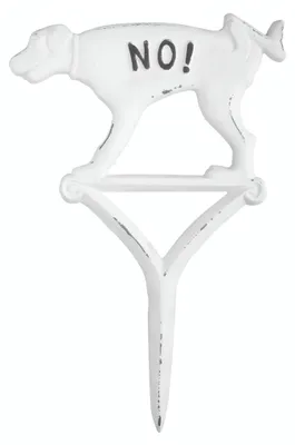 Produktbild von Esschert Design Hundeschild pinkeln "No!" weiß; HB16