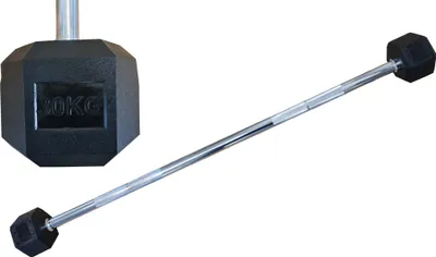 Immagine prodotto di Manubrio esagonale HEX a doppio braccio 30 kg diritto gommato