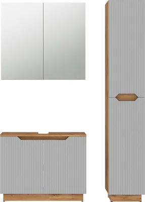 Immagine prodotto di Set di mobili da bagno Vicco Lotta Grigio 3 parti, Model 59552