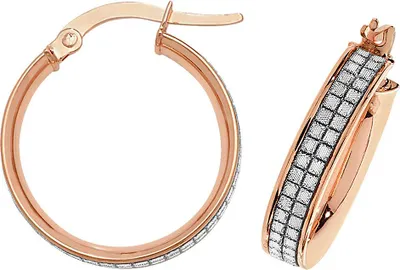 Produktbild von 9 Karat (375) Rotgold Damen - Creolen / Ohrringe - 15mm; TRS15949MM15