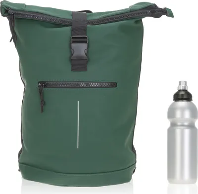 Produktbild von Rucksack Plane Mart Time Bag Kurierrucksack Roll-top Fahrradrucksack Freizeitrucksack Sport Fitness Reise backpack 511135 63 Grün+ Flasche