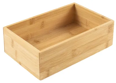 Bambus Schubladen-Organizer hoch 10x10x23 cm Aufbewahrungsbox