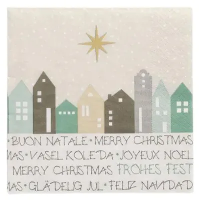 Image de Serviettes de table PAPSTAR à motif "Christmas Village