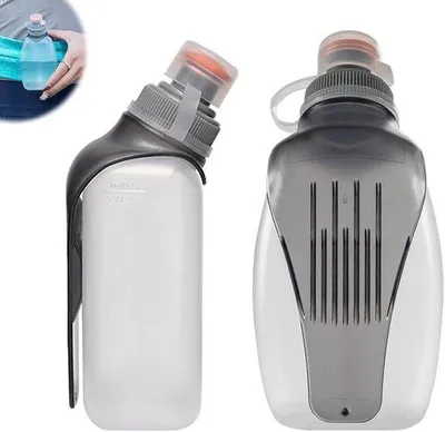 Produktbild von Sportflasche 2er-Pack - Kleine Größe, leckfrei mit Rückverschluss - Ideal für Joggen, Wandern und Laufen - BPA-frei 500 ml