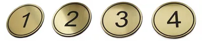 Runde Tischnummern 5 cm gold 1-25 für Bars & Restaurants