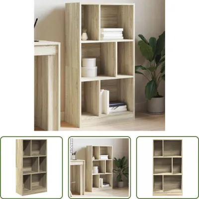 Produktbild von The Living Store Bücherregal Sonoma-Eiche 57x28,5x107,5 cm Holzwerkstoff