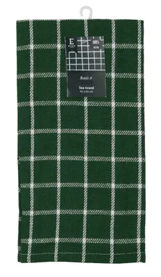Obrázok produktu pre Zelená kockovaná kuchynská utierka 45 x 65 cm
