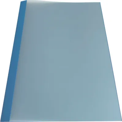 Produktbild von POV Premium Thermobindemappen, 270g/m², Leinenstruktur, hellblau, satinierte Folie, 12 mm (für 111 - 120 Blatt 80g/m² Papier)
