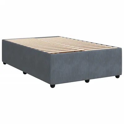 Produktbild von Bettgestell ohne Matratze Dunkelgrau 120x200 cm Samt