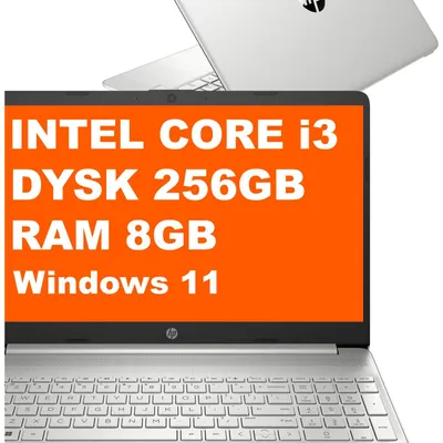 Produktbild von Laptop HP 15-dy5131wm / 8R0M1UA / Intel i3 / 8GB / 256GB / Intel UHD / FullHD / Win 11 / Srebrny