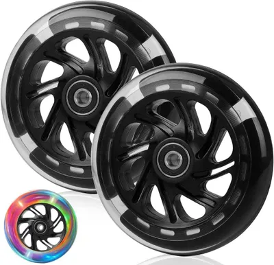 Produktbild von Leuchtendes Stunt-Scooter-Rad, 100 mm, schwarz, mit ABEC-9-Lager