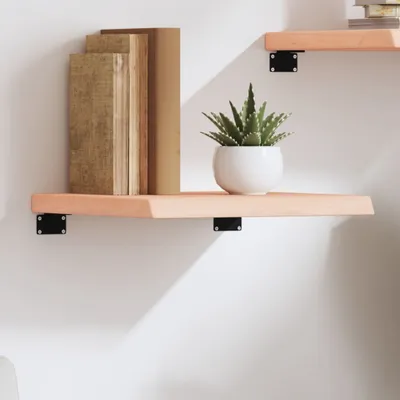 Zdjęcie produktu dla Maison Exclusive - Półka ścienna, wymiary 40x40x(2-4) cm, wykonana z litego drewna dębowego, surowa, nieimpregnowana