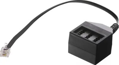 Produktbild von helos Adapter 6P4C Stecker/TAE NFN-Dreifachbuchse