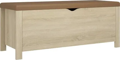Obrázek produktu pro vidaXL Lavice s úložným prostorem a polštářem Dub Sonoma 105x40x45 cm