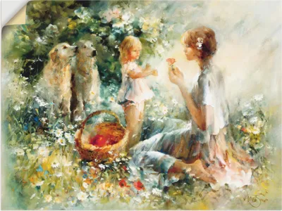 Produktbild von ARTland Wandbild, selbstklebend Picknick Größe: 80x60 cm