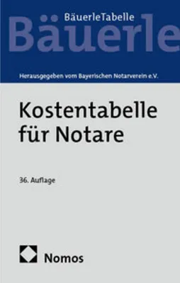 Image de Kostentabelle für Notare