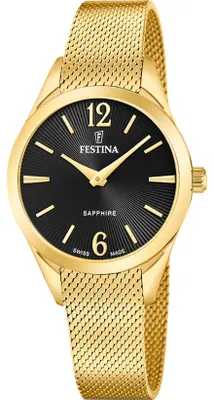 Zdjęcie produktu dla Festina Zegarek Grace Swiss Made Gold - Black