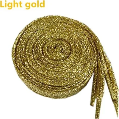 Produktbild von Glitzer-Schnürsenkel | flach | 1 Paar | 110cm | Gold