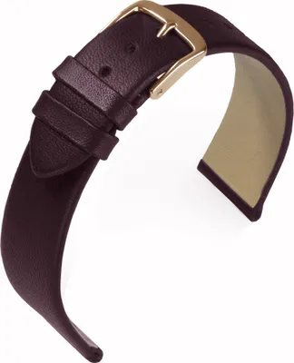 Produktbild von EULIT Uhrenarmband | Nappaleder bordeaux ohne Naht | Dornschließe, Stegbreite:16mm, Schließe:Roséfarben