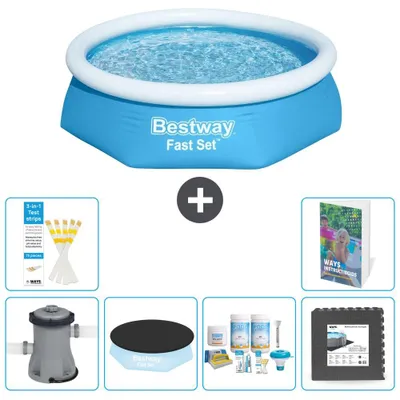 Immagine prodotto di Bestway Fast Set, piscina rotonda - 244x61 cm - 5 pezzi, modello S238