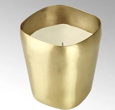 Immagine prodotto di Lambert Auros candela in vaso ottone stretto Cera bianca, fragranza "Oriental Dawn" H 11 cm, L 9 cm 38069