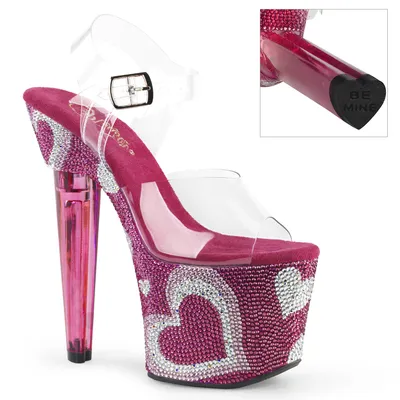 Produktbild von LOVESICK-708HEART Damen Sandale von Pleaser, Transparent EU 39, US 9