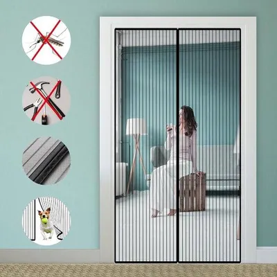 Produktbild von Famanu Fliegengitter Magnetisch - Insektenschutz für Türen - 80x200cm