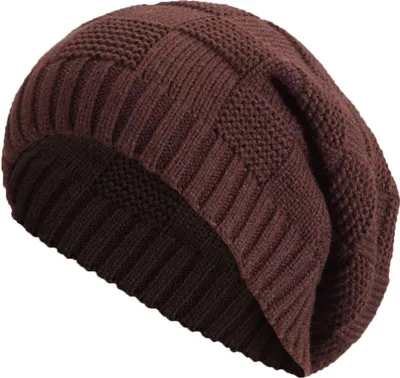Produktbild von Long Beanie Wintermütze Damen Herren Strick Warm 30536 Dunkelbraun