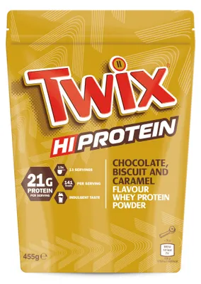 Productafbeelding van Twix HiProtein Poeder, 455 g, chocolade-koekje-karamel smaak