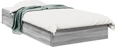 Produktbild von vidaXL Bettgestell mit Schubladen Grau Sonoma 90x200 cm Holzwerkstoff