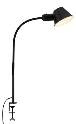 Produktbild von Klemmleuchte Klemmlampe Schreibtischlampe Flexibel 10W 1xE27 schwarz Briloner