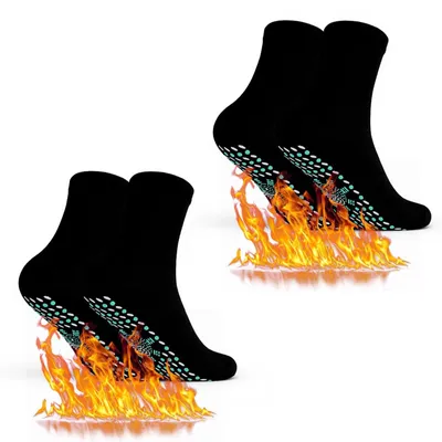 Image de Chaussettes chauffantes - Chaussettes thermiques - Chaussettes auto-chauffantes - Lot de 2 paires