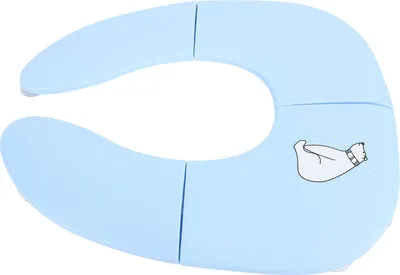 Produktbild von Faltbarer Reise-Töpfchensitz für Kleinkinder, tragbar, rutschfest, mit Saugnapf, Toilettentraining, Baby, zusammenklappbar, Blau