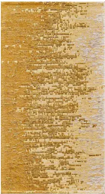 Image de Tapis jacquard Tamigi Gold, lavable, antidérapant – Tapis de salon