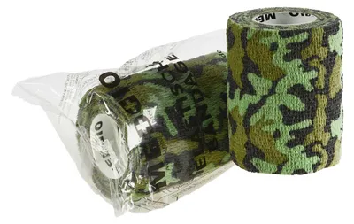 Haftbandage Selbsthaftende Bandage / Fixierbinde 7,5 cm x 4,5 m Camouflage Grün