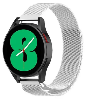 Produktbild von By Qubix passend für Garmin Venu 2 & 3 - Milanaise-Armband - Silber