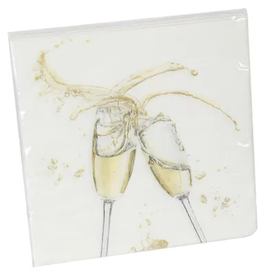 Produktbild von 20 Servietten Silvester hell mit Motiv Party Deko Papier