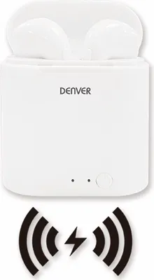 Immagine prodotto di Denver TWQ-40, cuffie true wireless con funzione di ricarica Qi