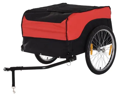 Produktbild von Transportanhänger Lastenanhänger, Fahrradanhänger, Cargo Trailer, Rot-Schwarz