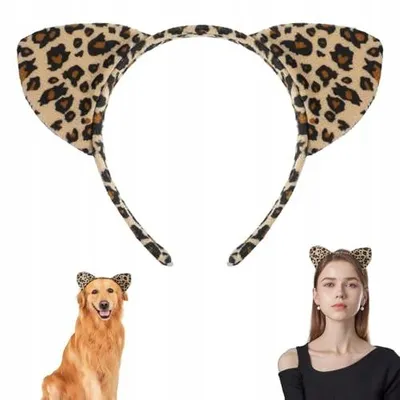 Zdjęcie produktu dla Opaska na głowę z uszami panterki do halloweenu karnawału cosplay