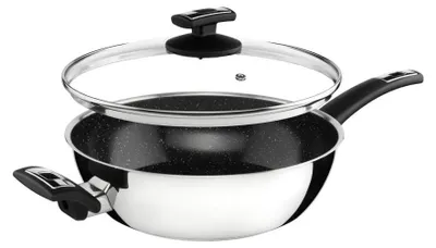 Obrázek produktu pro KOLIMAX Pánev CERAMMAX PRO COMFORT, s rukojetí a úchytem, s poklicí, průměr 26 cm, černá