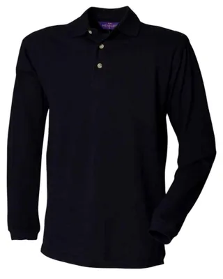 Produktbild von Henbury - Poloshirt für Herren Langärmlig LT3747 (S) (Marineblau)