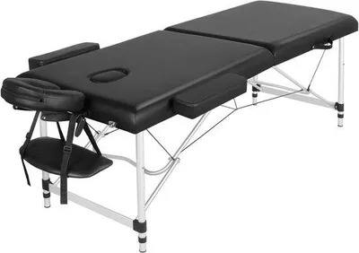 Produktbild von Famanu Massage-Liege mit Höhenverstellung und 2 Zonen - Schwarz