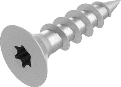 Produktbild von SECCARO Spanplattenschraube 4,5 x 16 mm, Stahl verzinkt, Holzschraube mit Vollgewinde, TX / Innensechsrund, 500 Stück